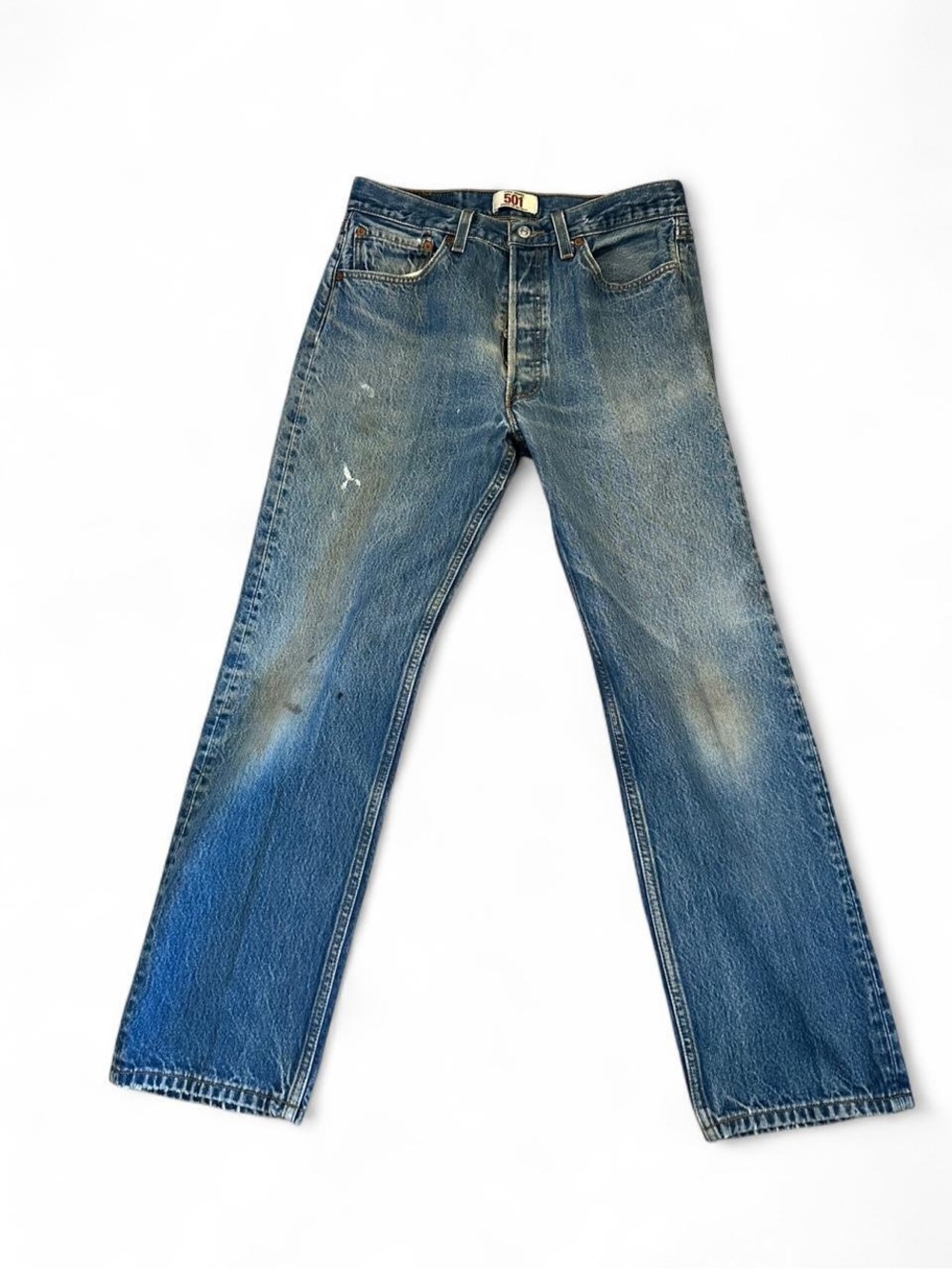 Levi’s Men’s Original 501 Straight Leg Button Fly Denim Jeans Size 31x28